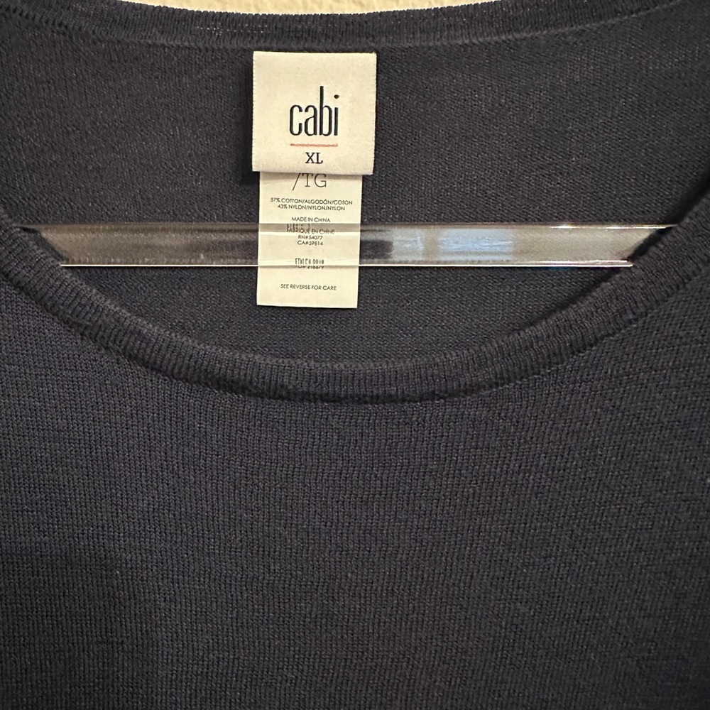 CAbi Navy and White Striped Long Sleeve Top - Picture 3 of 5